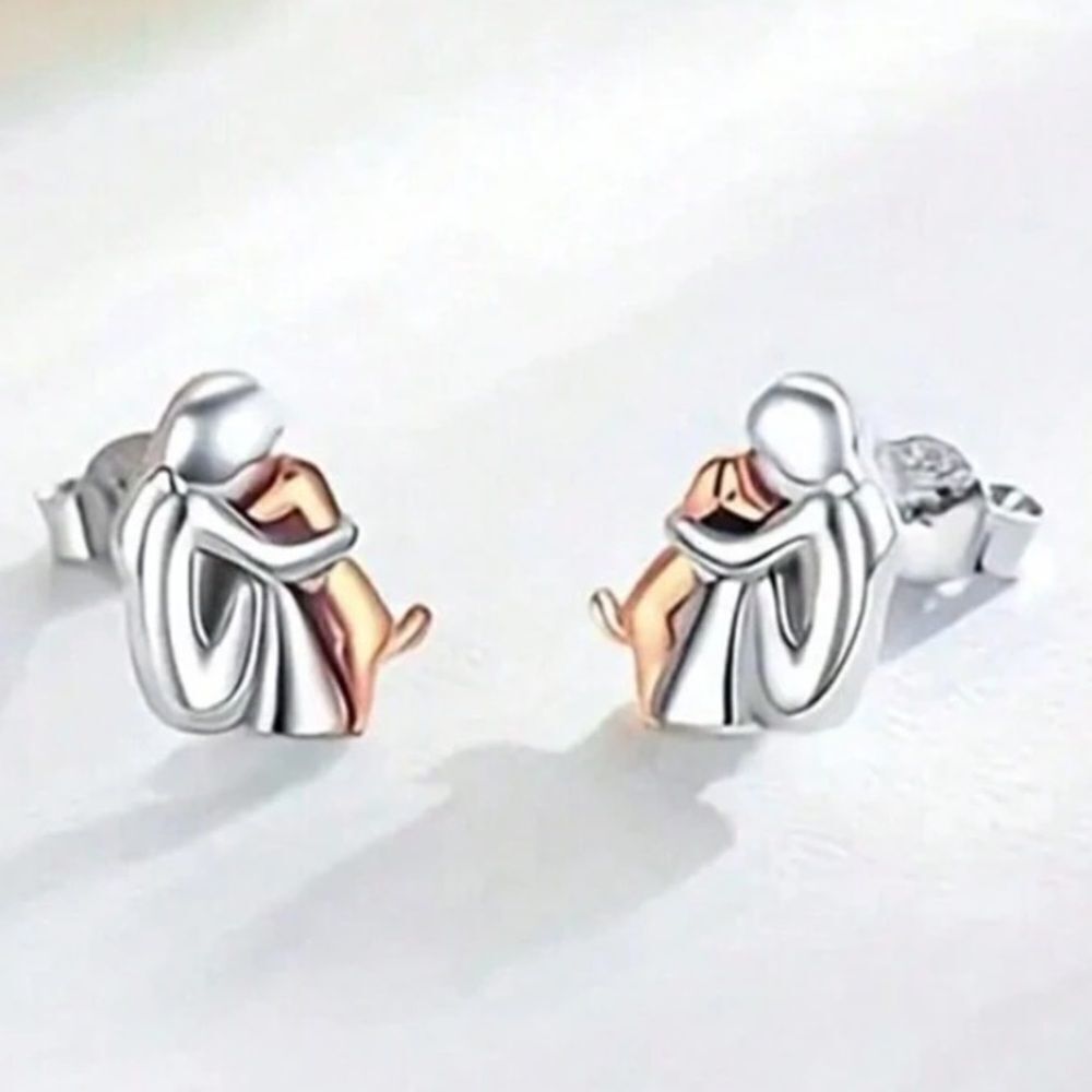 3for$20 suteyi 1 pair of people love pets, dog earrings